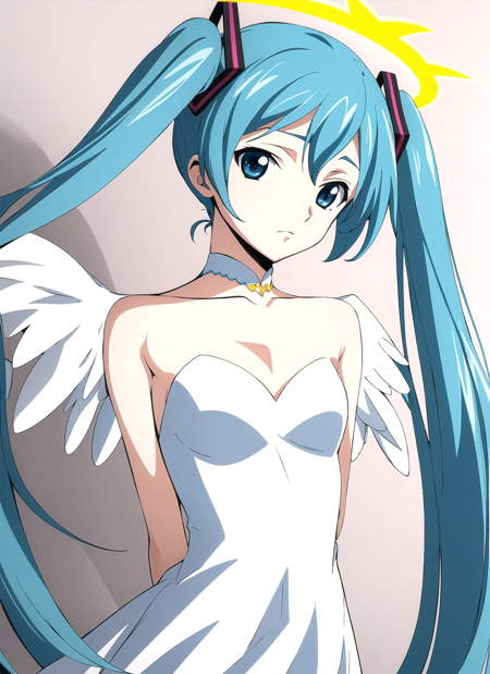 3978531544-2594346753-codeGeass , masterpiece, best quality, hatsune miku, white gown, angel, angel wings, golden halo, dark background, upper body, (.png